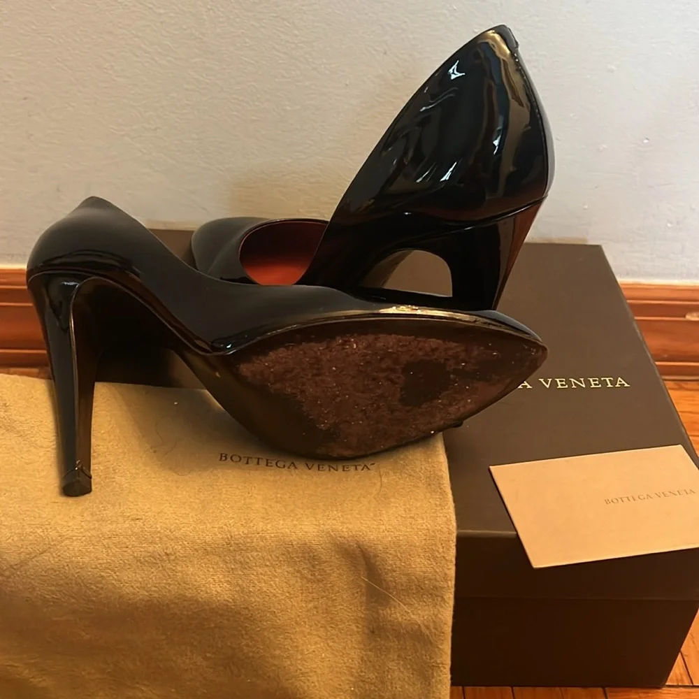 Bottega Veneta Heel shoes Size Italy 38 Original Box Black Patent Leather - Picture 4 of 9